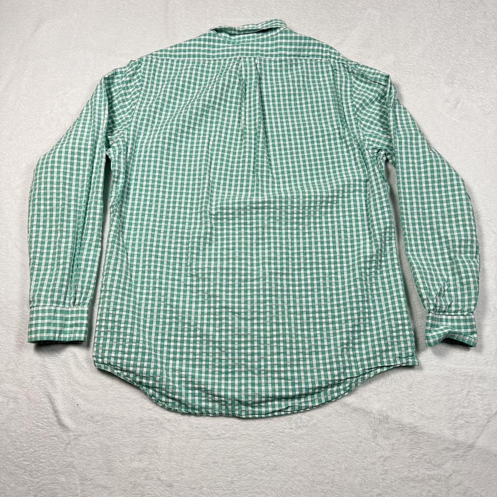 Brooks Brothers Regent Shirt Mens Large Green Check Long Sleeve Button Front - Picture 5 of 9